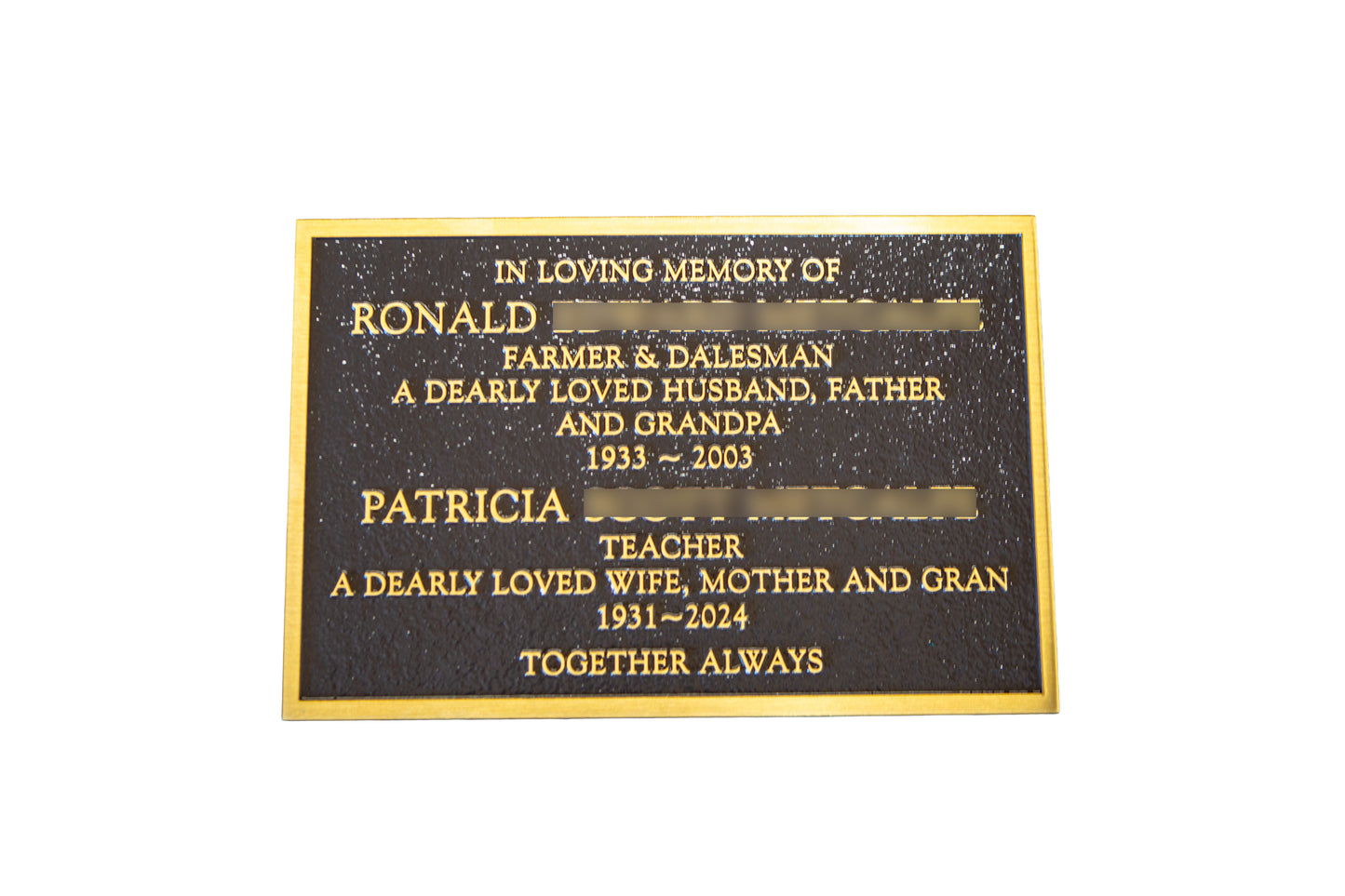 Bench Plaques