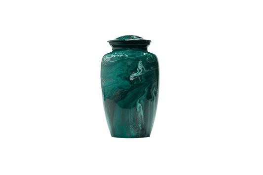 Green Marble Effect Urn