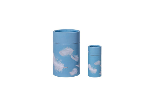 Blue Feather Cardboard Scatter Tube