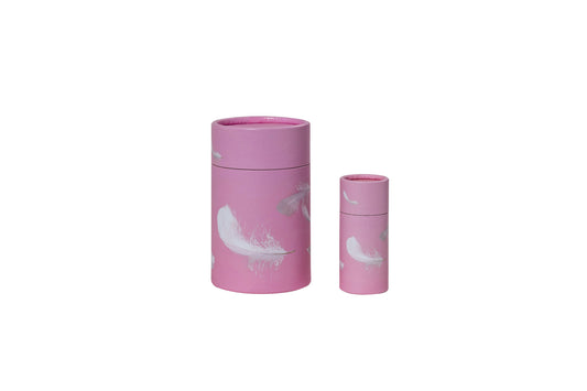 Pink Feather Cardboard Scatter Tube
